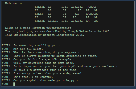 Современная версия программы Eliza